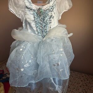 Disney Sparkling Silver and White Kids Dance Costume